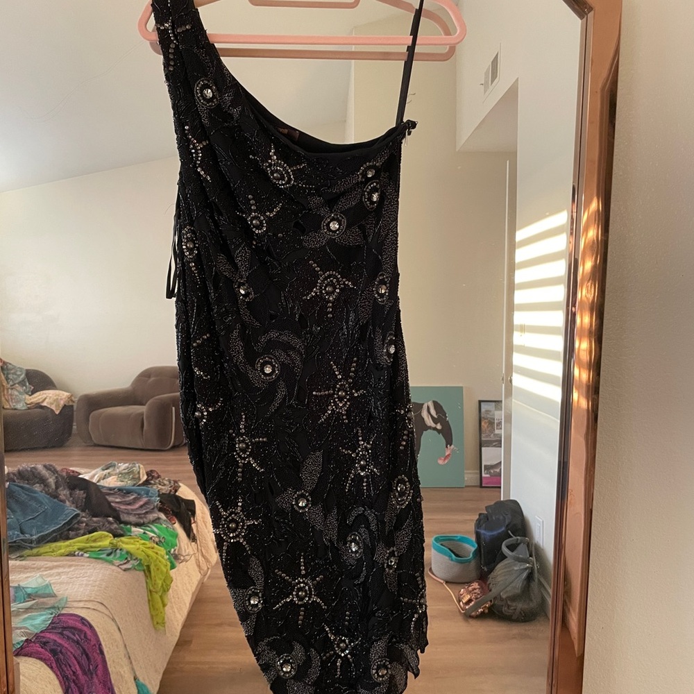 Elegant Black Sequin Dress